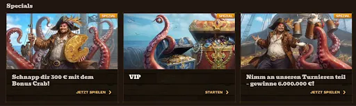 FatPirate Specials – Bonus Crab mit bis zu 300 €, VIP-Schatzkisten und Turniere mit 6.000.000 € Preisgeld